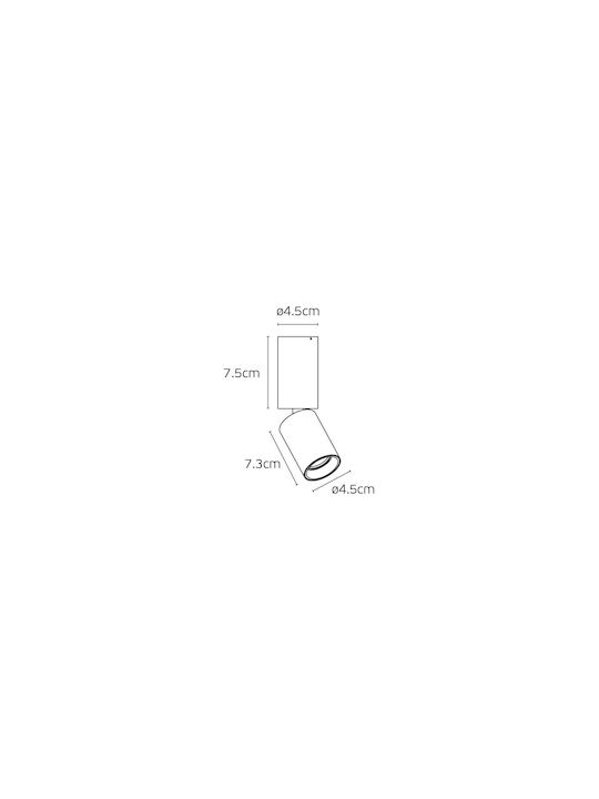 VK Lighting LED Θερμό Λευκό Σποτ σε Λευκό Χρώμα