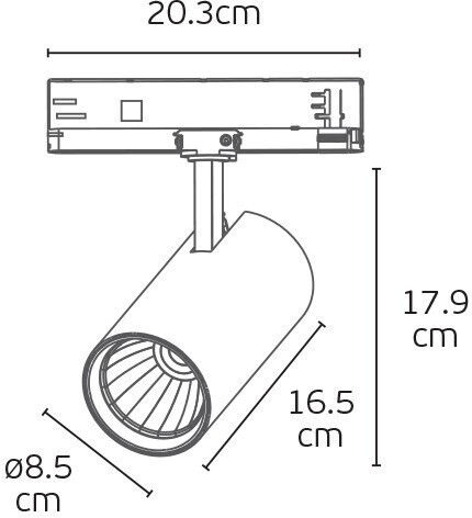 VK Lighting LED Φυσικό Λευκό Σποτ σε Λευκό Χρώμα