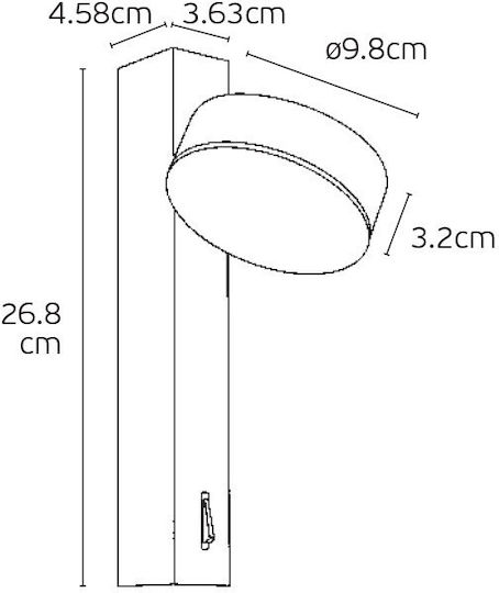 VK Lighting LED Θερμό Λευκό Σποτ σε Μαύρο Χρώμα
