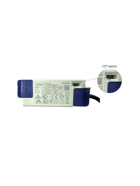 VK Lighting Metallischer Deckenstrahler mit Eingebauter LED und Einstellbarem Warm Weiß Licht Grau 22,5x22,5cm