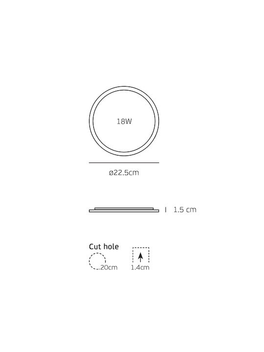 VK Lighting Metallic Recessed Spot with Built-in LED and Adjustable White Light Black 22.5x22.5cm VK Lighting Metallic Recessed Spot with Built-in LED and Adjustable White Light Black 22.5x22.5cm
