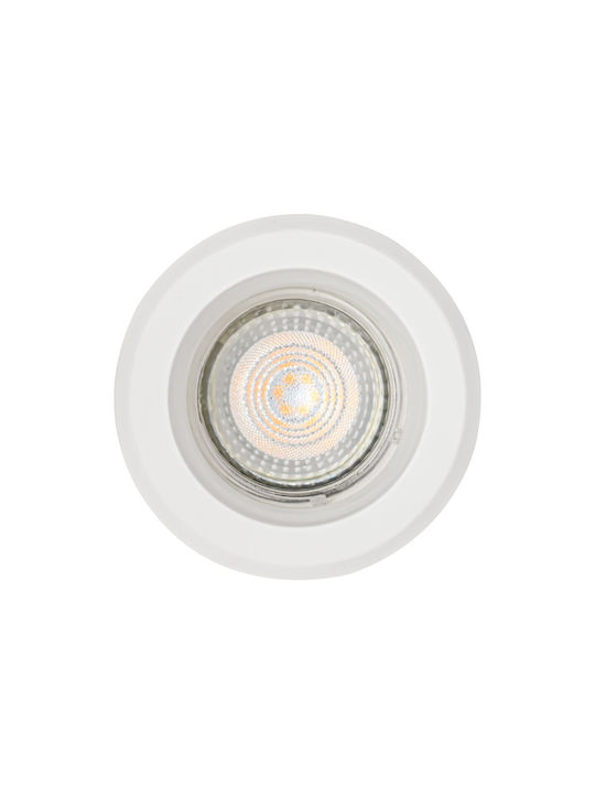 VK Lighting Deckenstrahler mit Gips Einbauleuchte GU10 Weiß 8x8cm