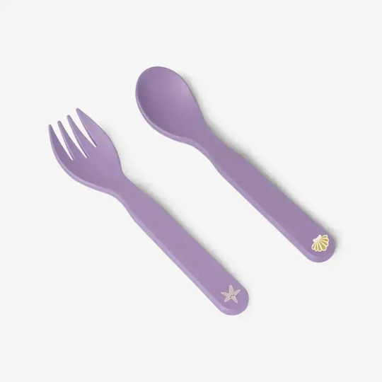 Citron Feeding Set Melamine Purple 5pcs for 6+ Months