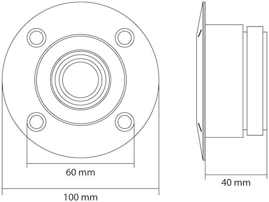 Alista Home Tweeter Auto Rotund 104dB