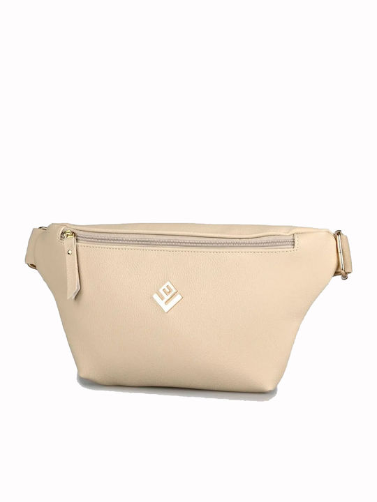 Camelia Leather Bum Bag Beige