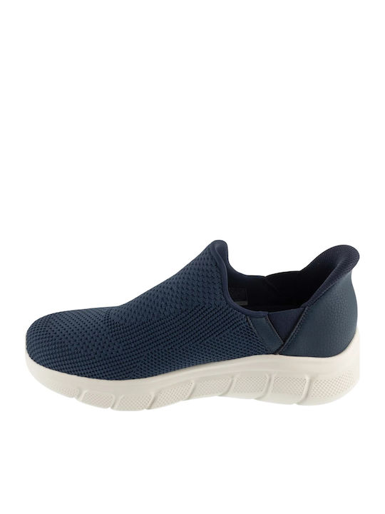 Bobs Sport B Flex Resilient Edge Canvas Men's Slip-On Blue