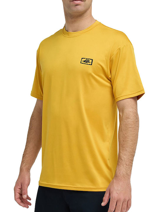 Quiksilver Nomad UPF 50+ Ανδρική Κοντομάνικη Αντηλιακή Μπλούζα Κίτρινη