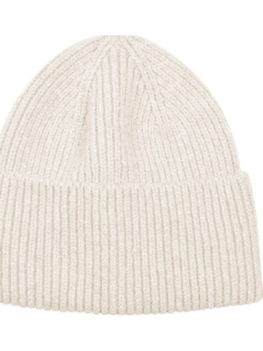 Beanie Γυναικείος Σκούφος Πλεκτός σε Εκρού χρώμα