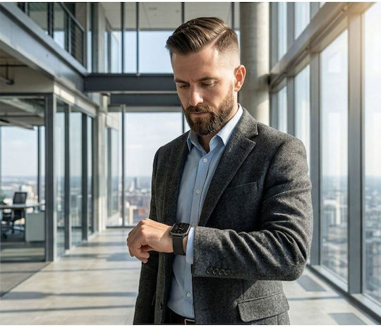 Gravity GT43-5 47mm Smartwatch με Παλμογράφο (Black)