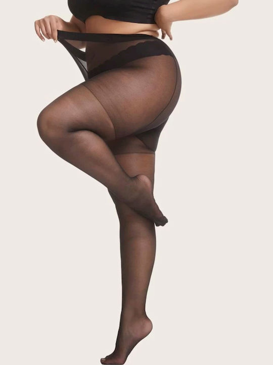 Women's Pantyhose 20 Den with Stitch Black