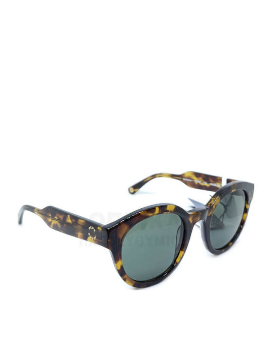 Pepe Jeans Pj7497 Γυναικεία Γυαλιά Ηλίου με Καφέ Σκελετό και Πράσινο Φακό PJ7497-119