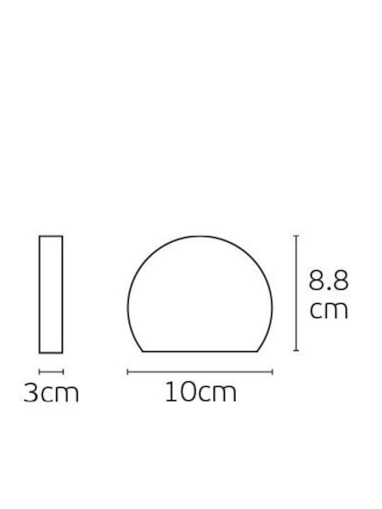 VK Lighting Επιτοίχιο Εξωτερικό Φωτιστικό LED 3W 3000K