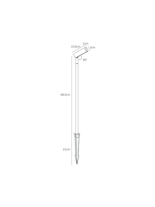 VK Lighting Φωτιστικό Δαπέδου LED 5W 88.5x90cm
