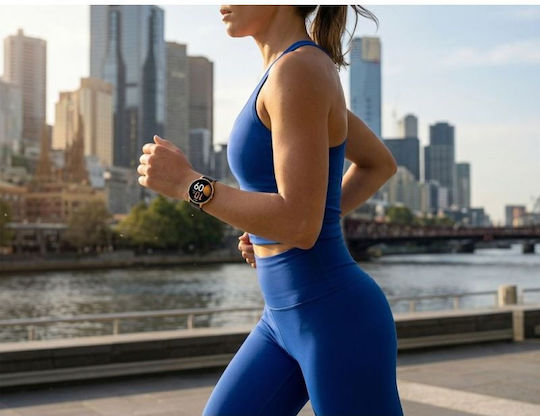 Gravity GT31-2 42mm Smartwatch με Παλμογράφο (Golden)