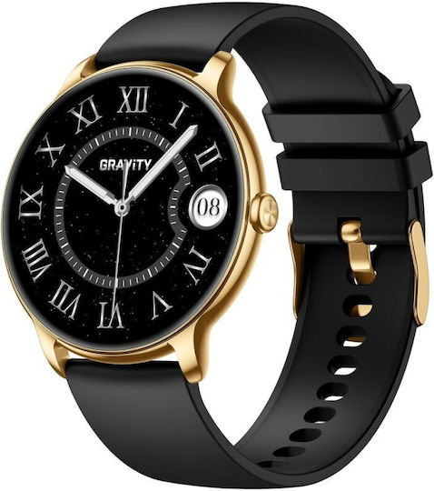 Gravity GT31-2 42mm Smartwatch με Παλμογράφο (Golden)