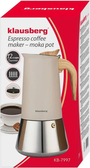 Klausberg Ηλεκτρικό Μπρίκι Espresso Inox Ασημί