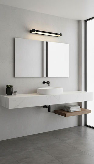 VK Lighting Wall Lamp with Integrated LED and Warm White Light Black 60cm