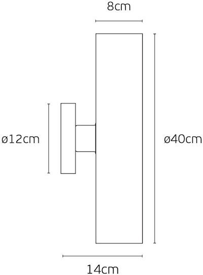 VK Lighting Wandleuchte Braune 40cm VK Lighting Wandleuchte Braune 40cm