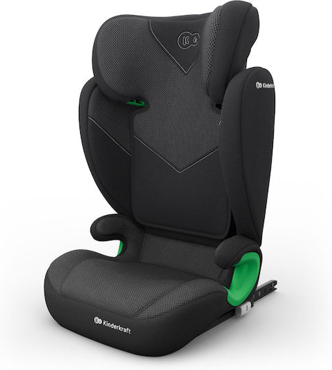 Kinderkraft Junior Fix 2 Plus Καθισματάκι Αυτοκινήτου High-back Booster i-Size με Isofix Black