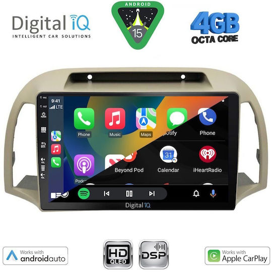 Digital IQ Car Audio System for Nissan Micra 2002-2010 (Bluetooth/USB/WiFi/GPS/Apple CarPlay/Android Auto) with 9" Touch Screen
