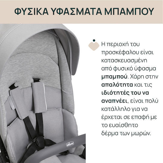 Chicco One4Ever Reversible Baby Stroller Suitable for Newborn Gray