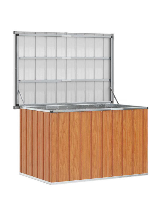 vidaXL Outdoor Storage Box Metal Brown L109xW67xH65cm