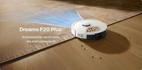 Dreame F20 Plus Σκούπα Ρομπότ με Χαρτογράφηση Laser & Απορρόφηση 20000Pa Λευκή