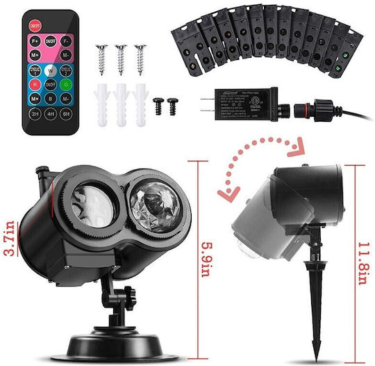 Christmas Spotlights LED IP44 Outdoor Projector with Remote Control