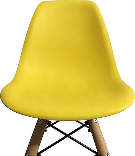 Rosene Стол За Трапезария От Полипропилен Жълто/Естествен 31x39x55см