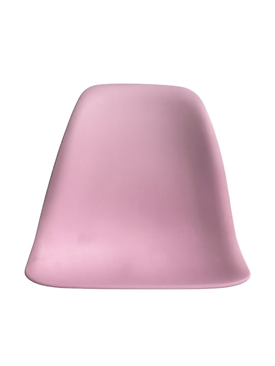 Rosene Dining Chair Made of Polypropylene Pink/Natural 31x39x55cm