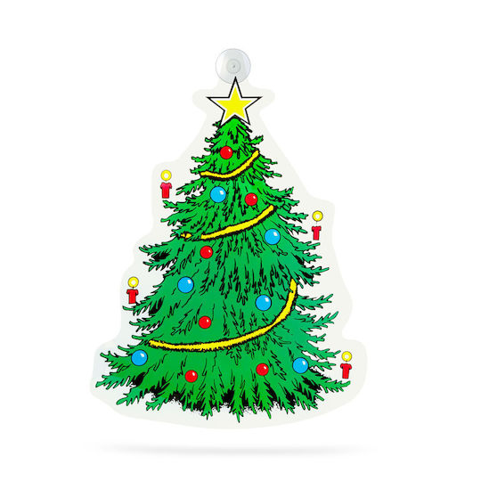 Decorațiune De Crăciun Pentru Fereastră 30x29 Cm Ornament Cu Ventuză În Formă De Brad De Crăciun