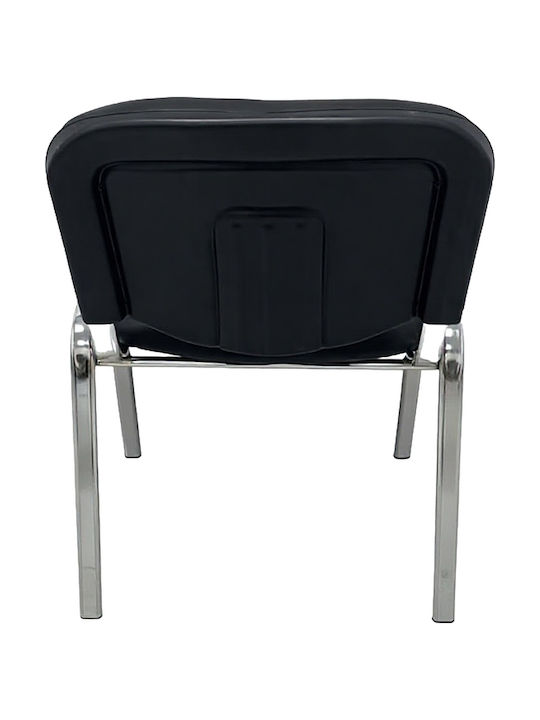 Visitor Chair Steelix in Black Colour 58x54x77cm