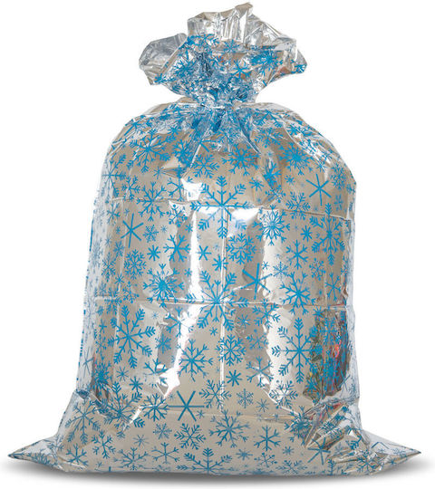 Santa Sack Extra Large 78x120 Cm Durable Foil Snowflake Pattern