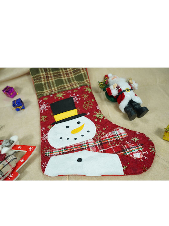 Ciorap Decorativ De Crăciun M40xL20cm Roșu