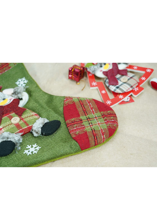 Ciorap Decorativ De Crăciun Cu Elf M30xL20cm Verde