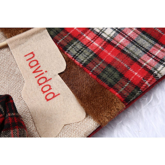 Ciorap Decorativ De Crăciun Cu Moș Crăciun L40xL20cm