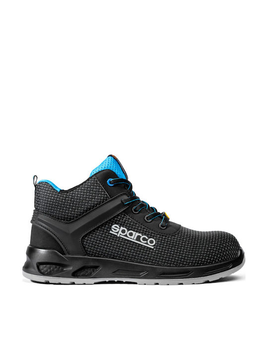 Sparco HORIZON TEK-H RIALTO ESD S3S SR FO Waterproof Safety Boots Black S3S with Certification P E FO SR