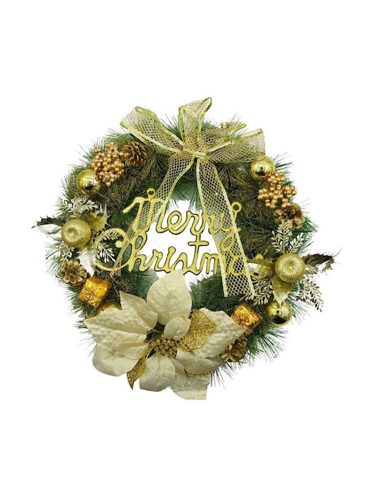 Alista Home Coroană De Flori De Crăciun Din Plastic Cu Diametru 40 Cm Verde
