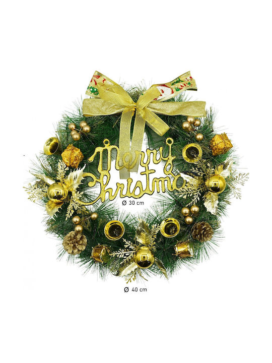 Alista Home Coroană De Flori De Crăciun Din Plastic Cu Diametru 40 Cm Verde