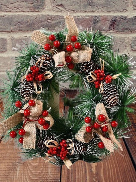 Alista Home Weihnachtsdekoration Kunststoffkranz mit einem Durchmesser von 32cm Grün