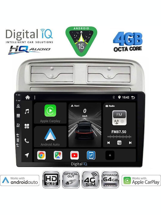Digital IQ Car Audio System for Fiat 500 2007-2015 Bluetooth USB WiFi GPS Apple CarPlay Android Auto with 9" Touch Screen