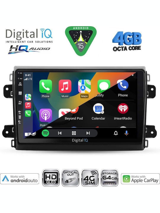 Digital IQ Car Audio System for Fiat Ducato 2021 Bluetooth USB Wi-Fi GPS Apple CarPlay Android Auto with 9 Inch Touch Screen DIGITAL IQ BXK 19143 CPAA