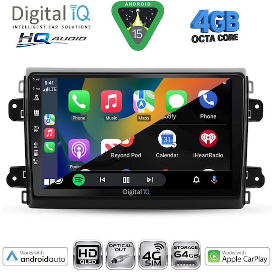 Digital IQ Car Audio System for Fiat Ducato 2021 Bluetooth USB Wi-Fi GPS Apple CarPlay Android Auto with 9 Inch Touch Screen DIGITAL IQ BXK 19143 CPAA