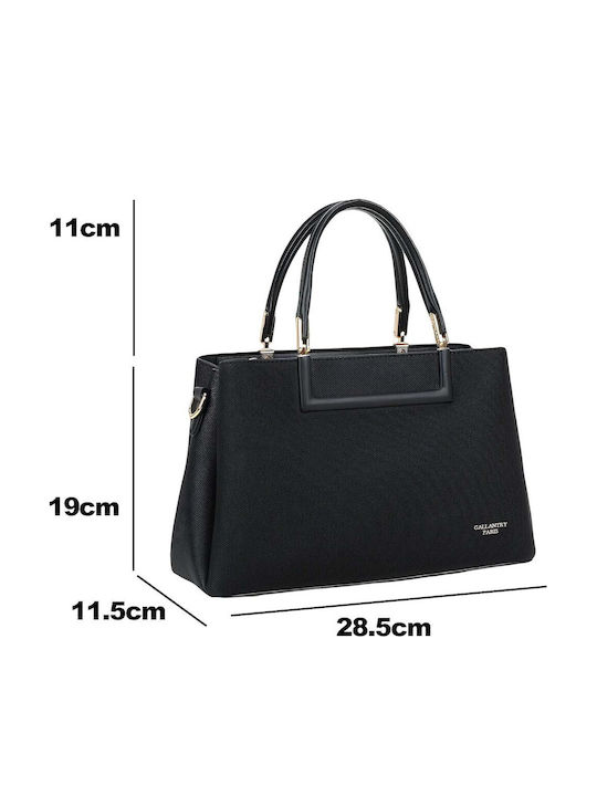 Gallantry Cambridge Women's Handbag Rigid Handle Removable Shoulder Strap Black