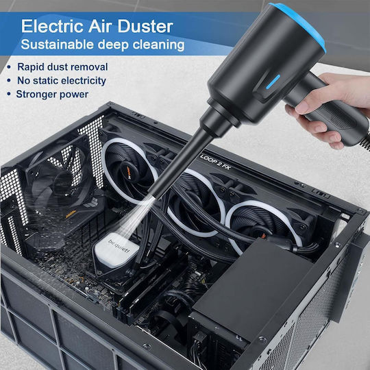 Goweto Suflantă de Mână Electrică 2 Trepte de Viteză Putere 500w Portabilă 4 Duze de Suflare