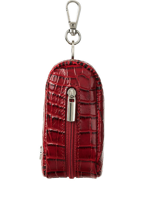 Canaletto Leather Key Holder Red Crocodile Pattern Leather Ed70s162