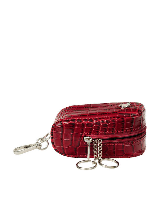 Canaletto Leather Key Holder Red Crocodile Pattern Leather Ed70s162