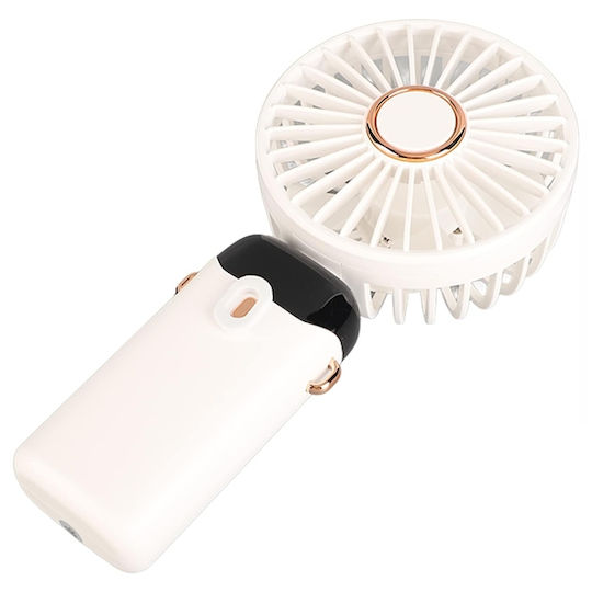 Ventilator Portabil USB Reîncărcabil Depox Silențios 5 Setări Viteză Alb