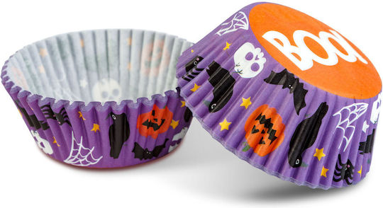 Set Hârtie Cupcake Decorațiuni Pentru Petreceri Halloween 4 Modele 7x5x3.2 Cm