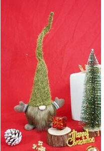 Weihnachtsfigur Elf Alista Home Grün Braune Textil 56 cm